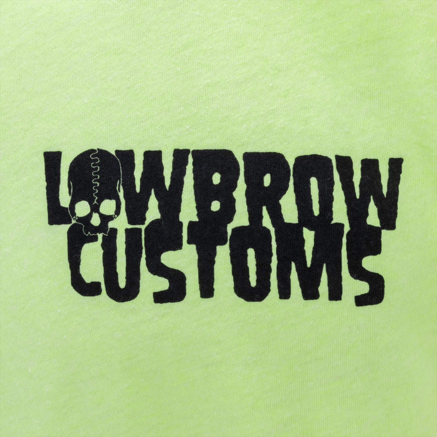 Lowbrow Customs Winged Wheel Neon Yellow High-Viz T-Shirt 4 Lowbrow Customs Winged Wheel Neon Yellow High-Viz T-Shirt - Image 4