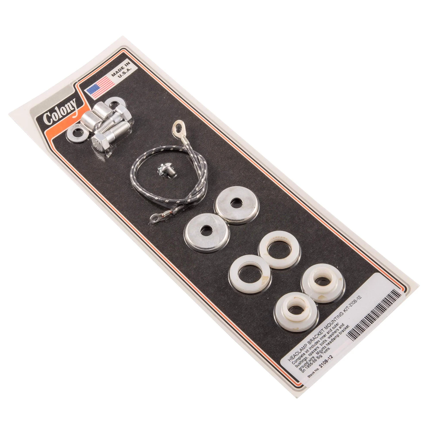 #2108-12 Headlamp Bracket Mounting Kit Harley Davidson Big Twins 55-59 1 #2108-12 Headlamp Bracket Mounting Kit Harley Davidson Big Twins 55-59