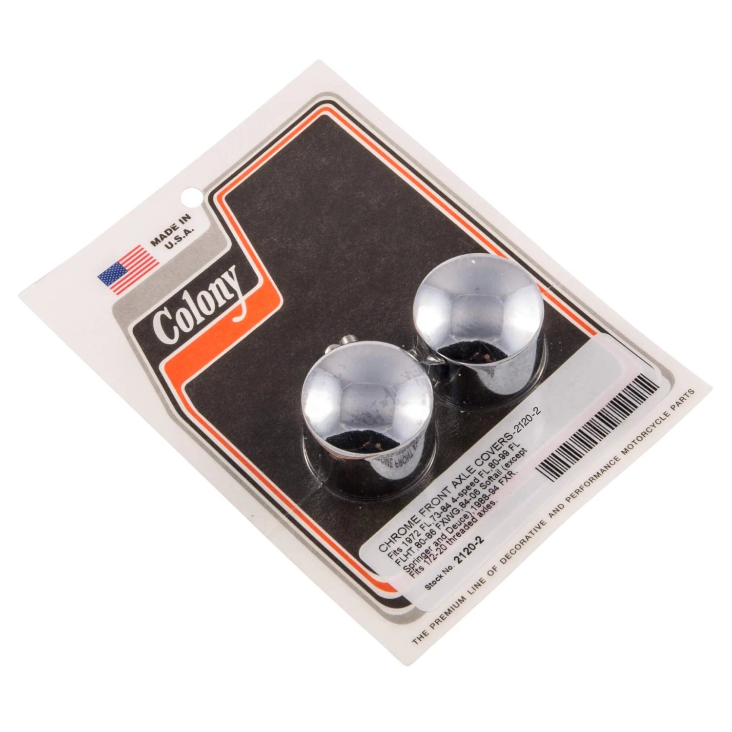 #2120-2 Chrome Front Axle Covers Harley FL FLHT FXWG Softail FXR 1 #2120-2 Chrome Front Axle Covers Harley FL FLHT FXWG Softail FXR