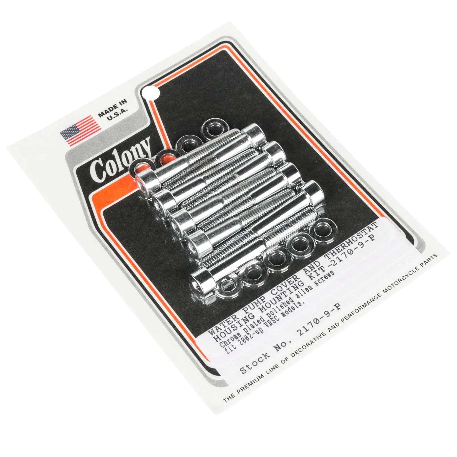 #2170-9-P Water Pump Cover Thermostat Mounting Kit Chrome Smooth Harley VRSC 2002-up 1 #2170-9-P Water Pump Cover Thermostat Mounting Kit Chrome Smooth Harley VRSC 2002-up