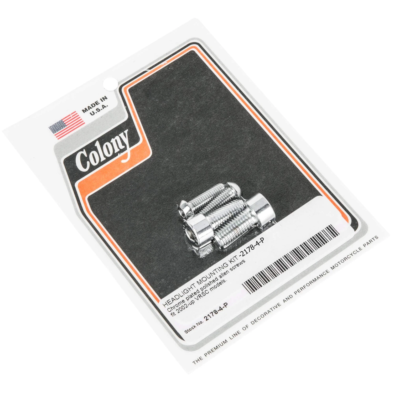 #2178-4-P Headlight Mounting Kit Chrome Smooth Allen Harley 2002-up VRSC 1 #2178-4-P Headlight Mounting Kit Chrome Smooth Allen Harley 2002-up VRSC