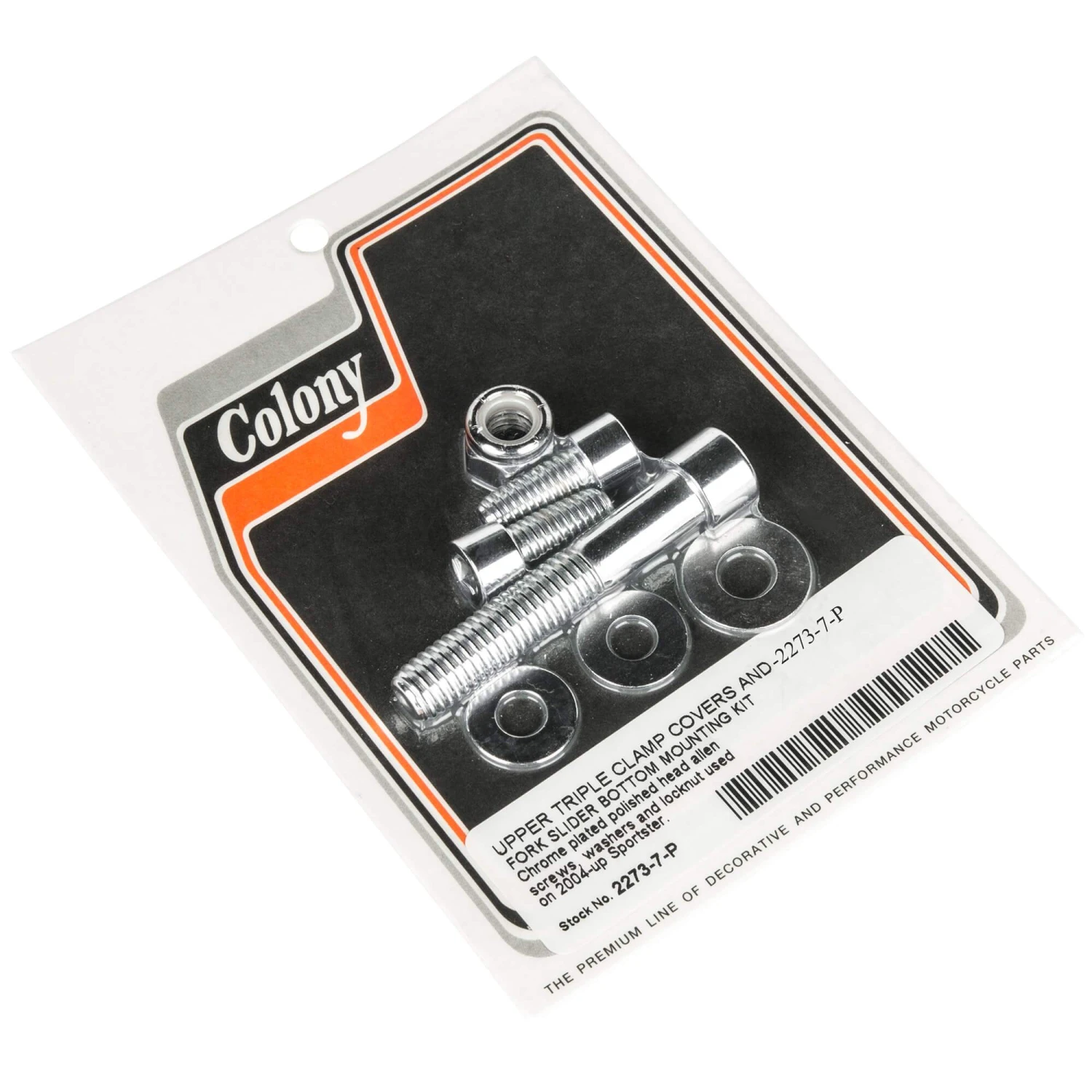 #2273-7-P Upper Triple Clamp Covers Fork Slider Bottom Smooth Chrome Allen Kit Harley Sportster 04-up 1 #2273-7-P Upper Triple Clamp Covers Fork Slider Bottom Smooth Chrome Allen Kit Harley Sportster 04-up