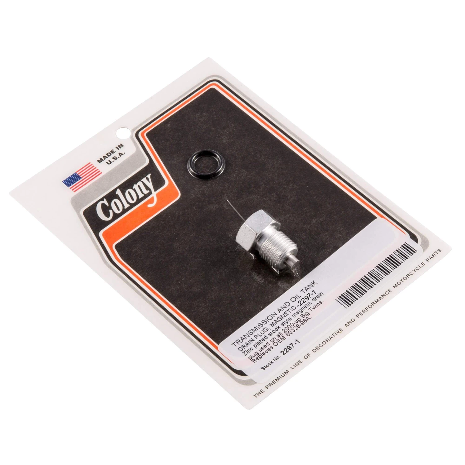 #2297-1 Transmission And Oil Tank Drain Plug Zinc Harley Big Twin 2000-up 1 #2297-1 Transmission And Oil Tank Drain Plug Zinc Harley Big Twin 2000-up