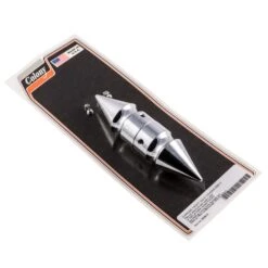 #2536-2 Chrome Pike Nut Front Axle Covers Harley Softail Touring Dyna Sportster