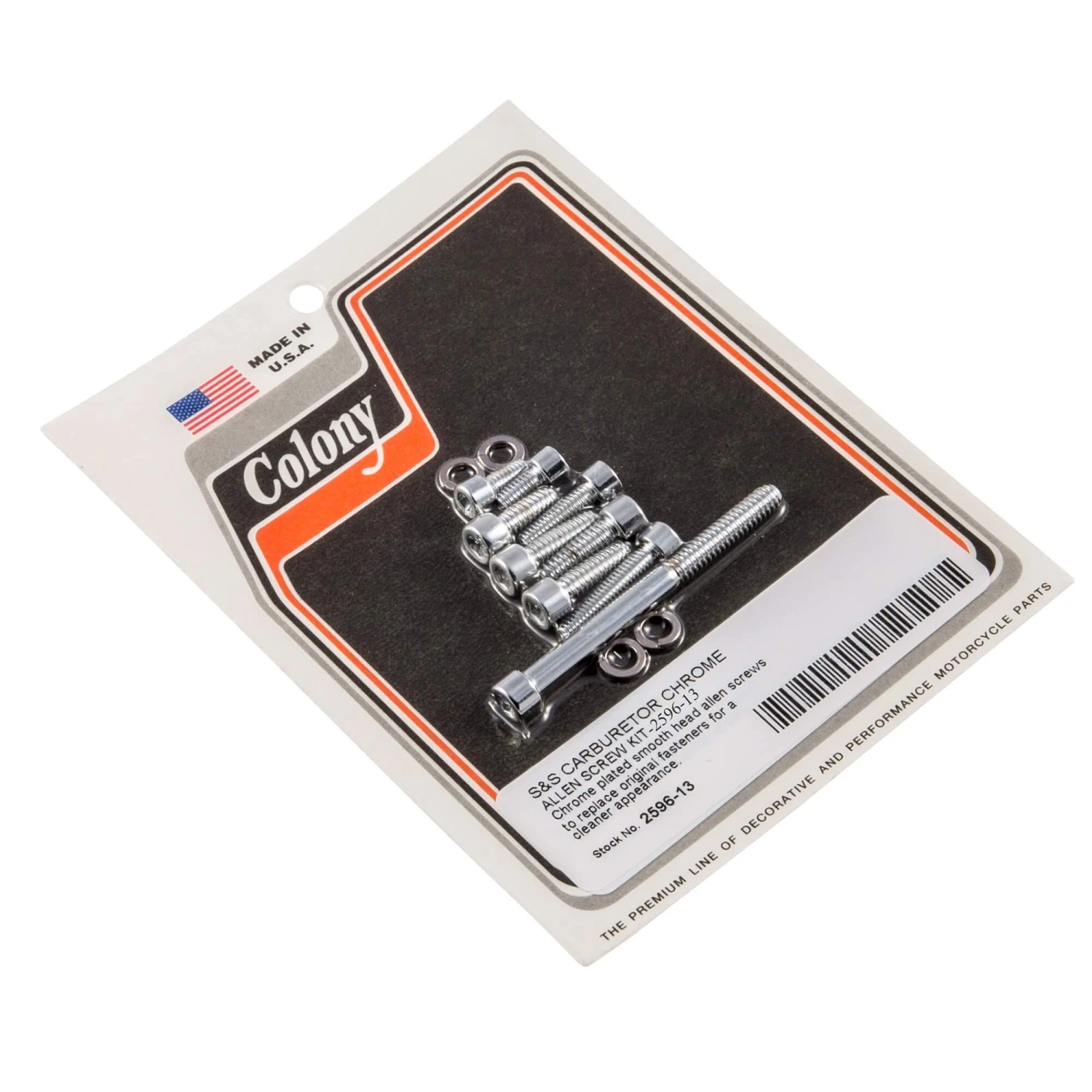 #2596-13 S&S Carburetor Chrome Allen Screw Kit Harley Davidson 1 #2596-13 S&S Carburetor Chrome Allen Screw Kit Harley Davidson