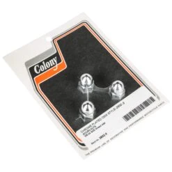 #2832-3 Harley OEM Style Chrome Acorn Nuts 3/8-24 Thread 3 Pack