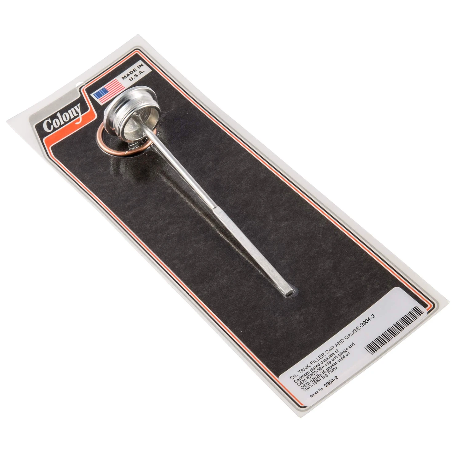 #2904-2 Oil Tank Filler Cap And Gauge CAD Plated Harley Big Twin 1941-64 1 #2904-2 Oil Tank Filler Cap And Gauge CAD Plated Harley Big Twin 1941-64