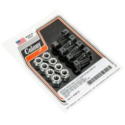 #3192-16 Parkerized Rear Brake Drum Bolt Kit Harley Davidson K KH XL 52-65