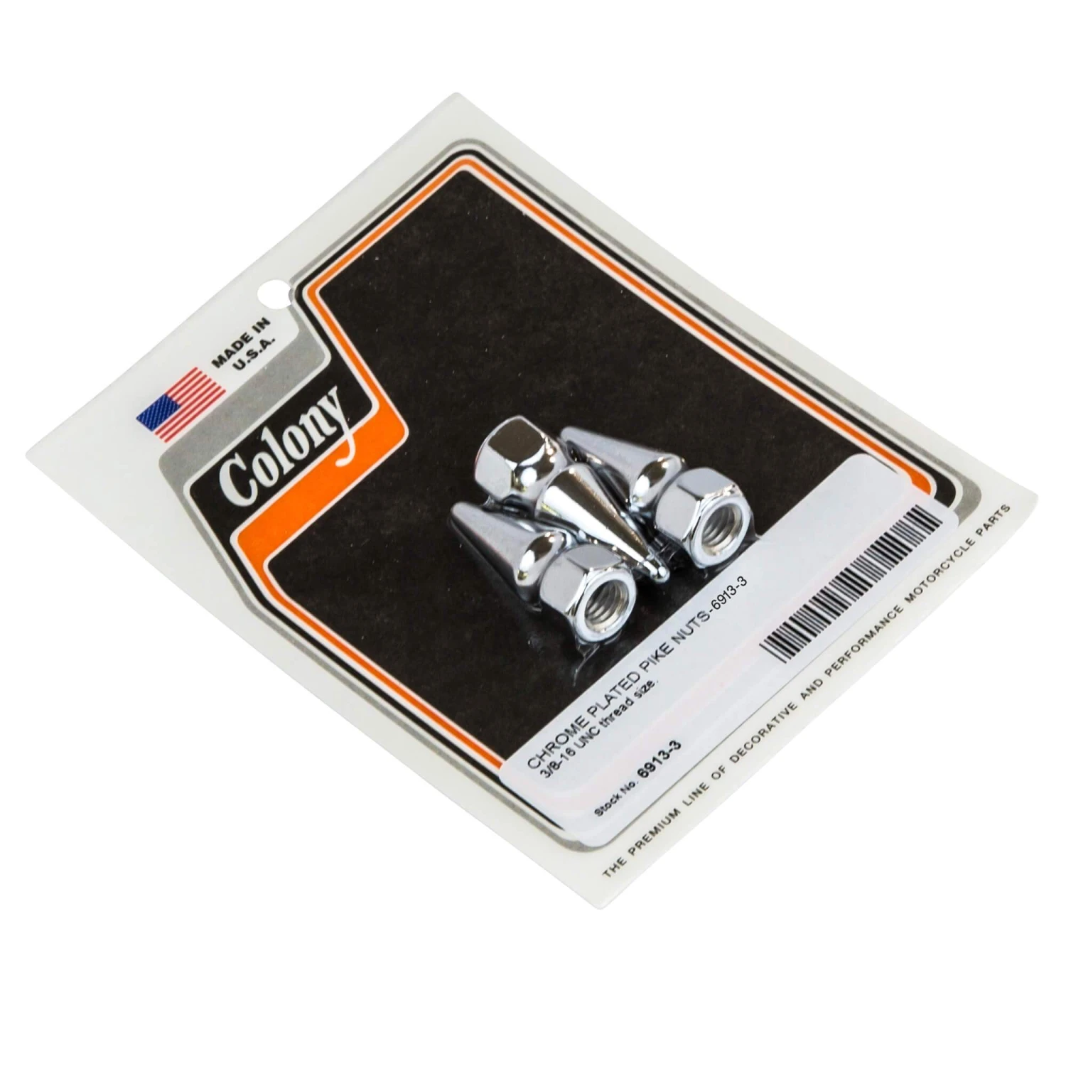 #6913-3 Chrome Plated Pike Nuts 3/8-16 UNC Thread 3 Pack 1 #6913-3 Chrome Plated Pike Nuts 3/8-16 UNC Thread 3 Pack