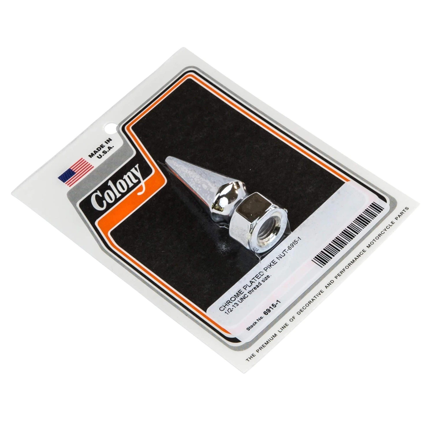 #6915-1 Chrome Plated Pike Nut 1/2-13 UNC Thread 1 #6915-1 Chrome Plated Pike Nut 1/2-13 UNC Thread