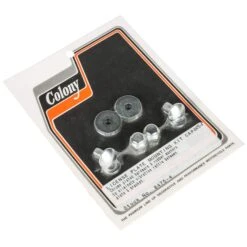 #8475-4 License Plate Mounting Kit Chrome Cap Nuts Bolts Harley Davidson