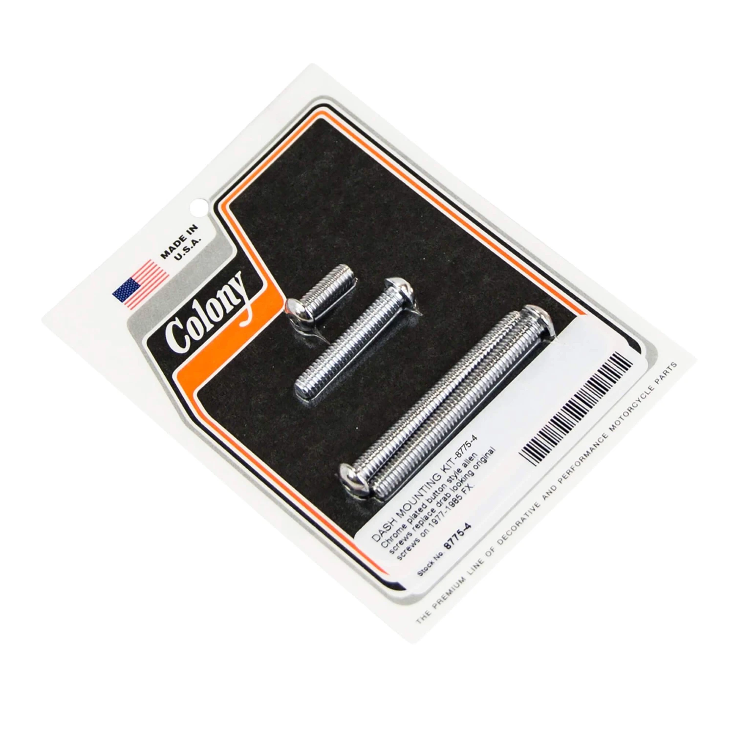#8775-4 Dash Mounting Kit Chrome Button Allen Harley FX 77-85 1 #8775-4 Dash Mounting Kit Chrome Button Allen Harley FX 77-85