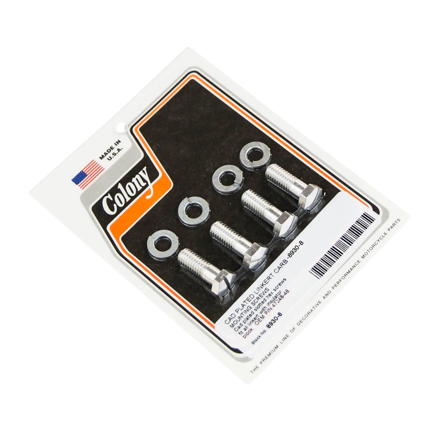 #8930-8 Linkert Carb Mounting Screws CAD Harley OEM 47248-48 1 #8930-8 Linkert Carb Mounting Screws CAD Harley OEM 47248-48