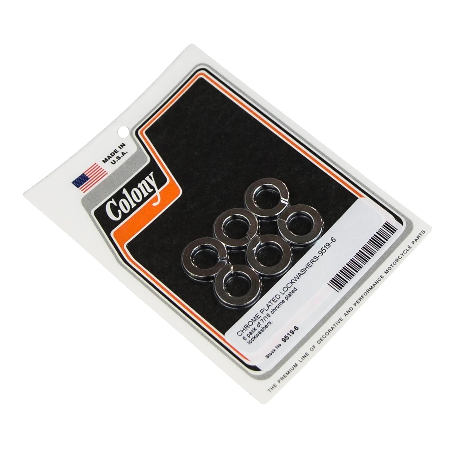 #9519-6 Chrome Plated Lockwasher 7/16 Inch 6 Pack 1 #9519-6 Chrome Plated Lockwasher 7/16 Inch 6 Pack