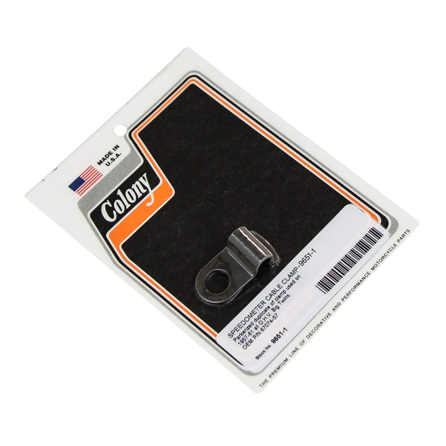 #9651-1 Speedometer Cable Clamp Harley OHV Big Twins 1957-61 OEM 67074-57 1 #9651-1 Speedometer Cable Clamp Harley OHV Big Twins 1957-61 OEM 67074-57