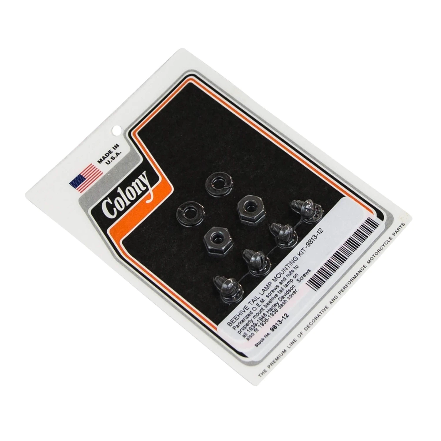 #9813-12 Beehive Tail Lamp Mounting Kit Parkerized Harley 1939-46 1 #9813-12 Beehive Tail Lamp Mounting Kit Parkerized Harley 1939-46