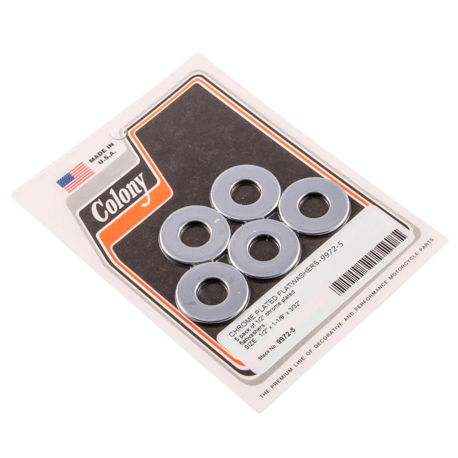 #9972-5 1/2 Inch Chrome Plated Flat Washers 5 Pack 1 #9972-5 1/2 Inch Chrome Plated Flat Washers 5 Pack