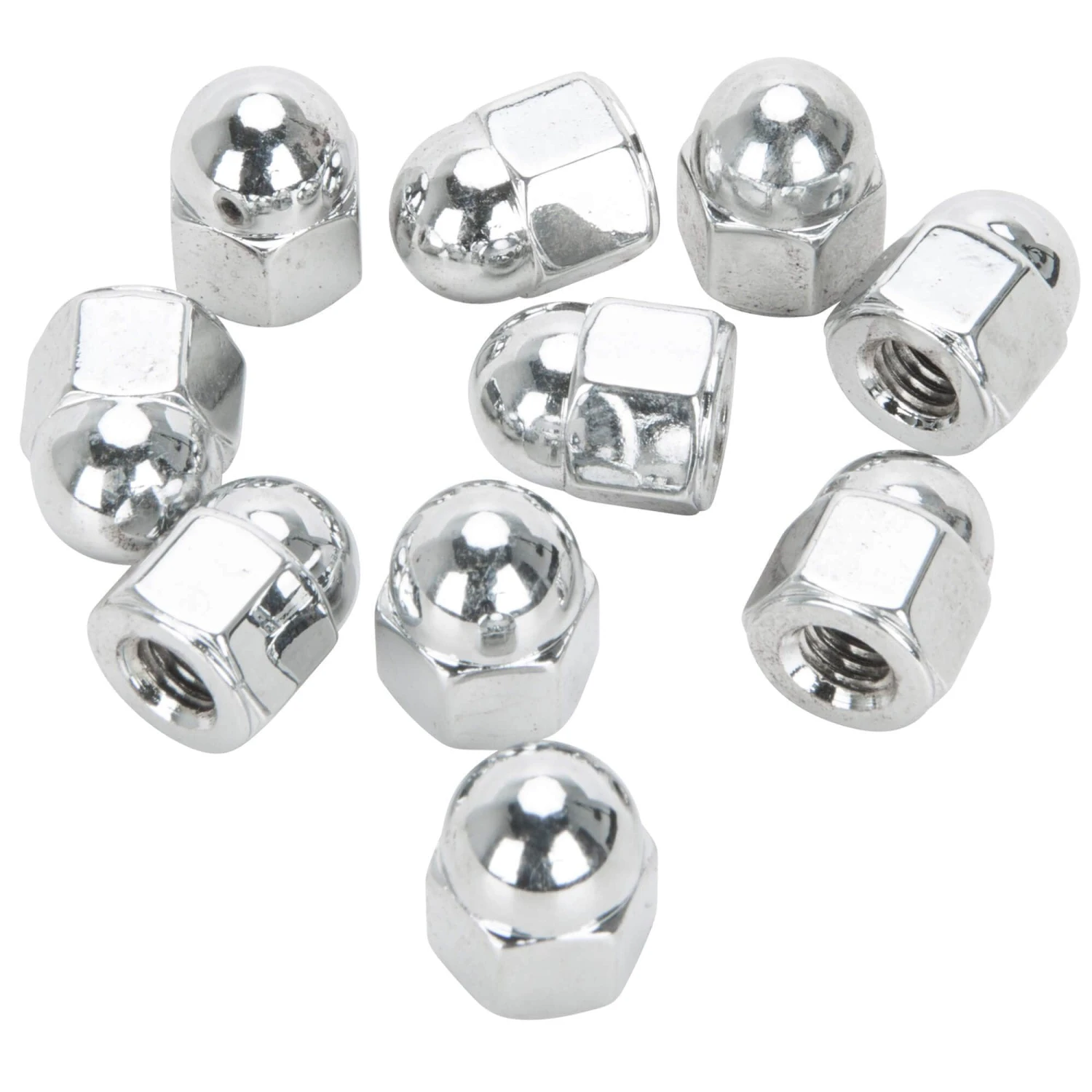 #AN-103 1/4-24 Chrome Acorn Nut Harley Thread 10 Pack 1 #AN-103 1/4-24 Chrome Acorn Nut Harley Thread 10 Pack