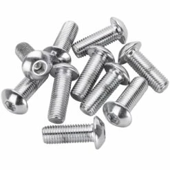 #BHC-8002 5/16-24 X 7/8 Length Chrome Button Head Allen Bolt 10 Pack