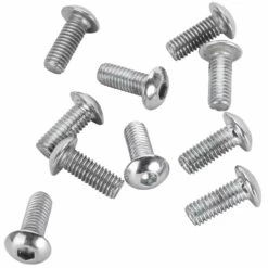 #BHC-803 10-32 X 1/2 Length Chrome Button Head Allen Bolt 10 Pack