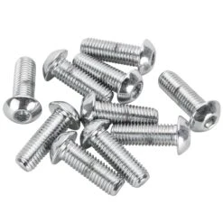 #BHC-809 1/4-28 X 3/4 Length Chrome Button Head Allen Bolt 10 Pack