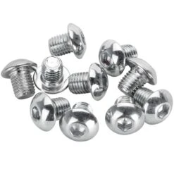 #BHC-811 5/16-24 X 3/8 Length Chrome Button Head Allen Bolt 10 Pack