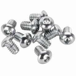#BHC-827 1/4-20 X 3/8 Length Chrome Button Head Allen Bolt 10 Pack