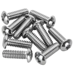 #BHC-830 1/4-20 X 3/4 Length Chrome Button Head Allen Bolt 10 Pack
