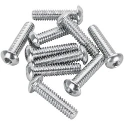 #BHC-832 1/4-20 X 1 Length Chrome Button Head Allen Bolt 10 Pack