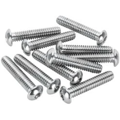 #BHC-834 1/4-20 X 1-1/4 Length Chrome Button Head Allen Bolt 10 Pack