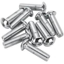 #BHC-851 3/8-16 X 1-1/4 Length Chrome Button Head Allen Bolt 10 Pack