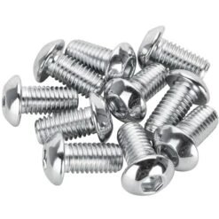 #BHC-889 1/2-13 X 1 Length Chrome Button Head Allen Bolt 10 Pack