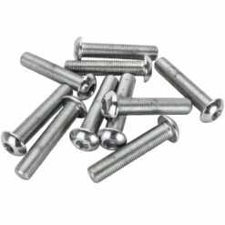 #BHC-896 1/2-20 X 2-1/2 Length Chrome Button Head Allen Bolt 10 Pack