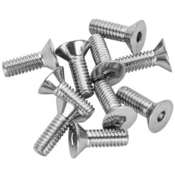 #FHS-100 8-32 X 1/2 Length Chrome Flat Head Allen Bolt 10 Pack