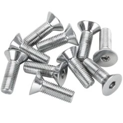 #FHS-116 5/16-24 X 1 Length Chrome Flat Head Allen Bolt 10 Pack