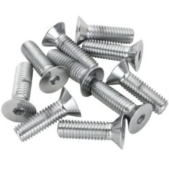 #FHS-180 7/16-14 X 1-1/2 Length Chrome Flat Head Allen Bolt 10 Pack