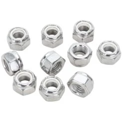 #NL-502 5/16-24 Chrome Nylon Insert Nylock Locknut 10 Pack