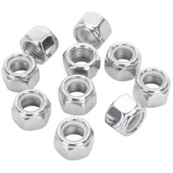 #NL-504 7/16-20 Chrome Nylon Insert Nylock Locknut 10 Pack