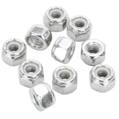 #NL-508 1/4-20 Chrome Nylon Insert Nylock Locknut 10 Pack