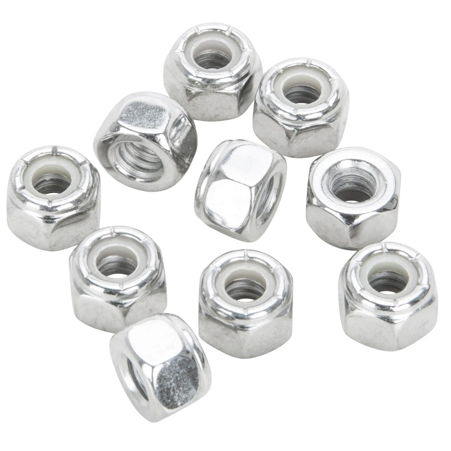 #NL-508 1/4-20 Chrome Nylon Insert Nylock Locknut 10 Pack 1 #NL-508 1/4-20 Chrome Nylon Insert Nylock Locknut 10 Pack