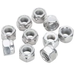 #NL-511 7/16-14 Chrome Nylon Insert Nylock Locknut 10 Pack