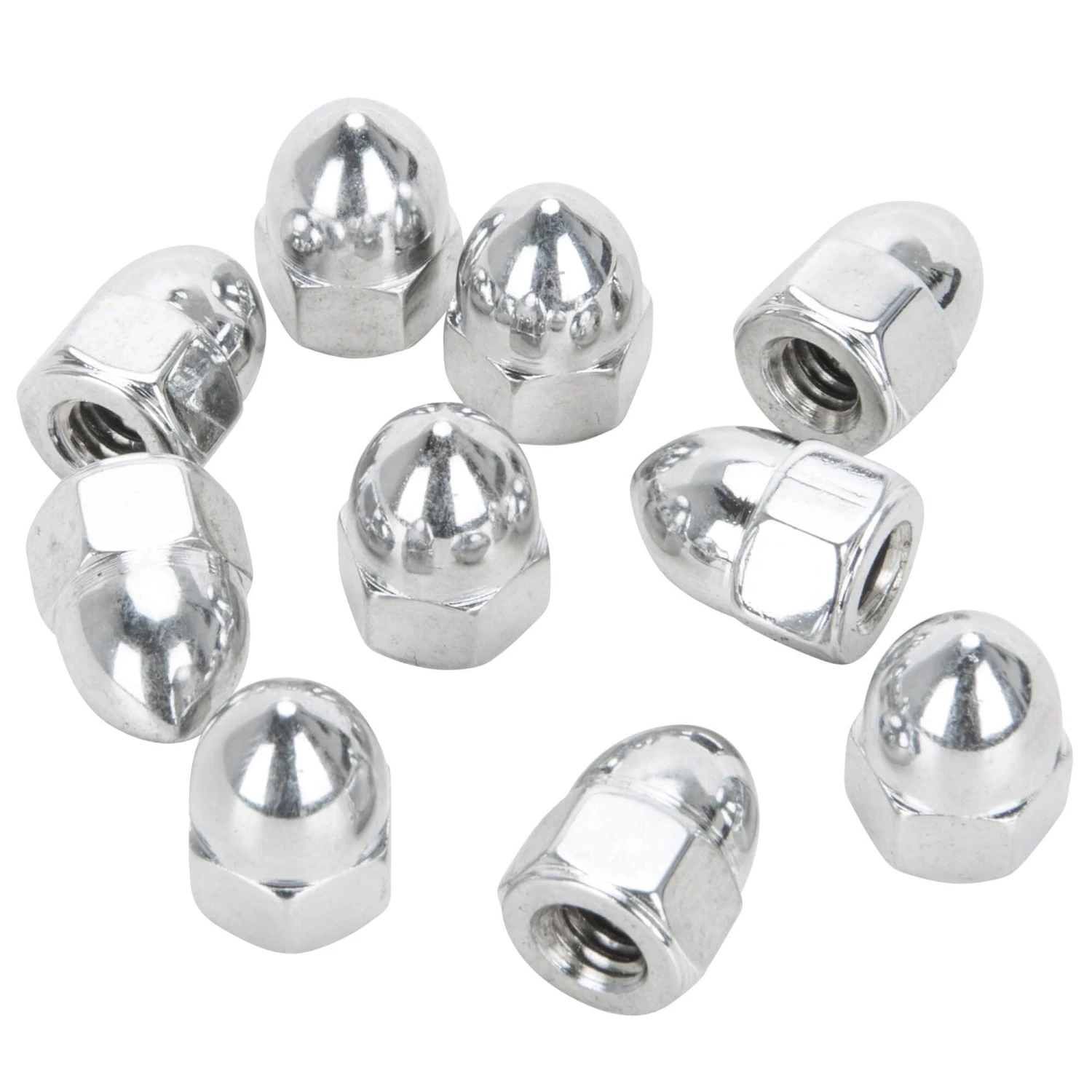 #PAN-159 1/4-20 Chrome OEM Acorn Nut 10 Pack 1 #PAN-159 1/4-20 Chrome OEM Acorn Nut 10 Pack