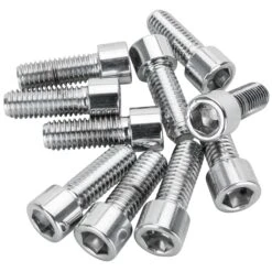 #PSHC-2022 7/16-14 X 1-1/4 Length Chrome Polished Allen Bolt 10 Pack