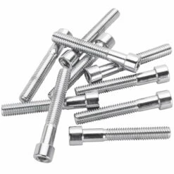 #PSHC-206 1/4-24 X 1-5/8 Length Chrome Polished Allen Bolt 10 Pack