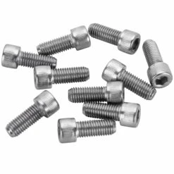 #SHC-907 1/4-28 X 5/8 Length Chrome Socket Head Allen Bolt 10 Pack