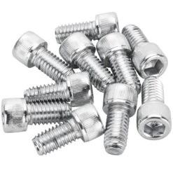 #SHC-980 3/8-16 X 3/4 Length Chrome Socket Head Allen Bolt 10 Pack