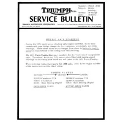 Metric Timing Side Crankshaft Roller Bearing For 1972-80 Triumph 650 750 Unit Twin Motorcycles OEM # 70-3835 -Motor Parts Hub TriumphServiceBulletinMetricBearing