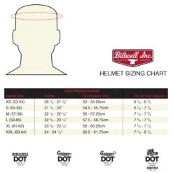 Bonanza Helmet DOT Approved Helmet - Gloss Black 9 Bonanza Helmet DOT Approved Helmet - Gloss Black -Motor Parts Hub biltwell helmet sizing chart 2017 1