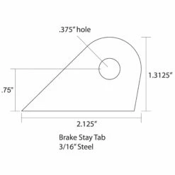 Brake Stay Or Universal Tab 3/16 Inch Thick Mild Steel -Motor Parts Hub large 1265 brake stay tab specs