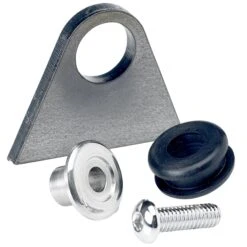 Rubber Mount Triangular Tabs - 1/4 Inch Thick - Aluminum Washer